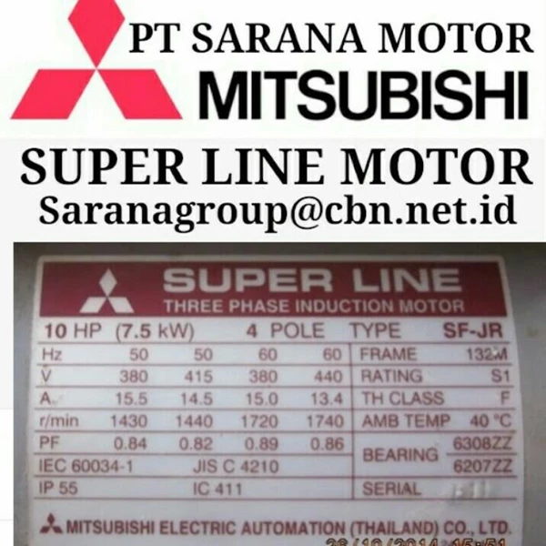 MITSUBISHI SUPERLINE ELECTRIC MOTOR PT SARANA MOTOR AC