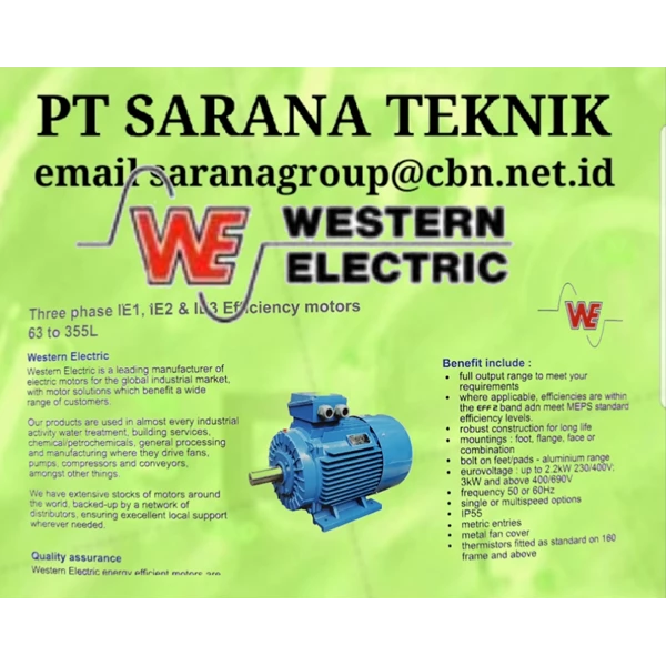 Western Electric Gearbox Motor PT Sarana Teknik