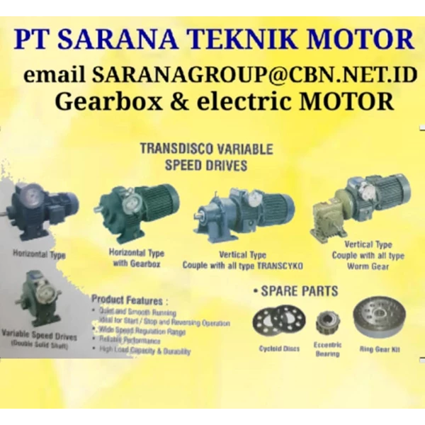 PT SARANA TEKNIK  TRANSDISCO CYCLO Gearbox Motor 